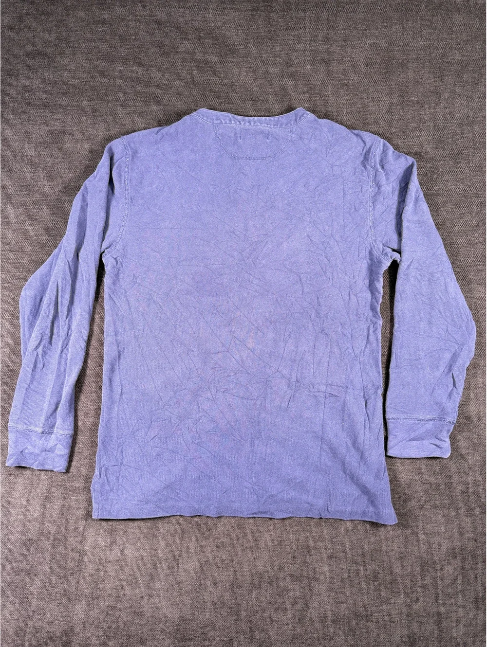 Polo Ralph Lauren Long Sleeve Henley Shirt Youth Large 14-16 Blue Cotton
